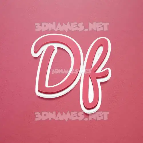 df in Red Scribble style - 3D name wallpaper df in Red Scribble style - 3D name wallpaper