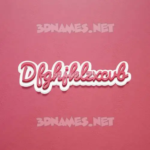 dfghjklzxcvb in Red Scribble style - 3D name wallpaper