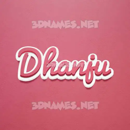 dhanju in Red Scribble style - 3D name wallpaper