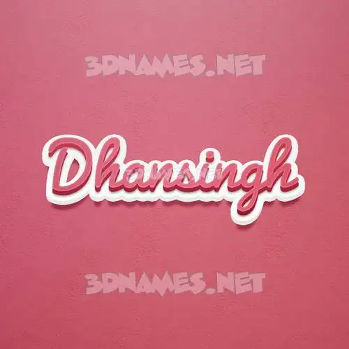 dhansingh in Red Scribble style - 3D name wallpaper