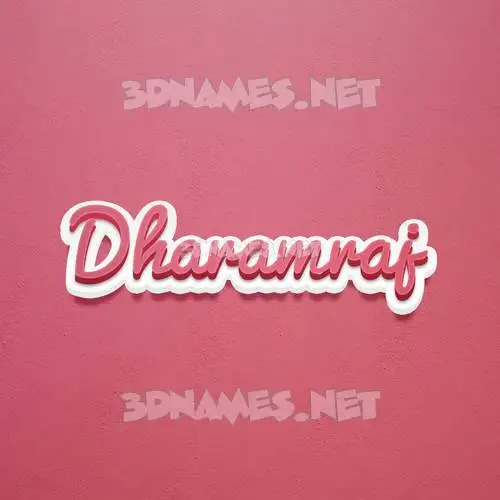 dharamraj in Red Scribble style - 3D name wallpaper