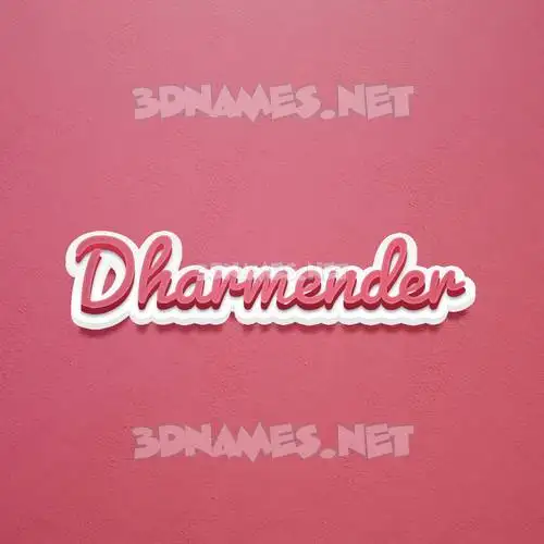 dharmender in Red Scribble style - 3D name wallpaper