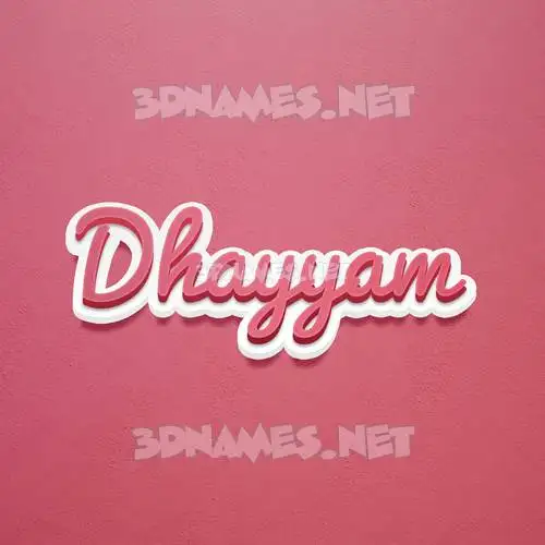 dhayyam in Red Scribble style - 3D name wallpaper dhayyam in Red Scribble style - 3D name wallpaper
