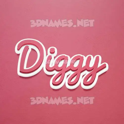 diggy in Red Scribble style - 3D name wallpaper diggy in Red Scribble style - 3D name wallpaper