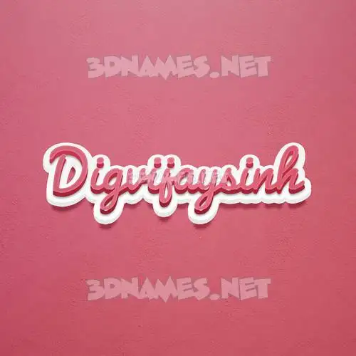 digvijaysinh in Red Scribble style - 3D name wallpaper