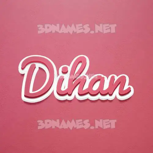 dihan in Red Scribble style - 3D name wallpaper dihan in Red Scribble style - 3D name wallpaper