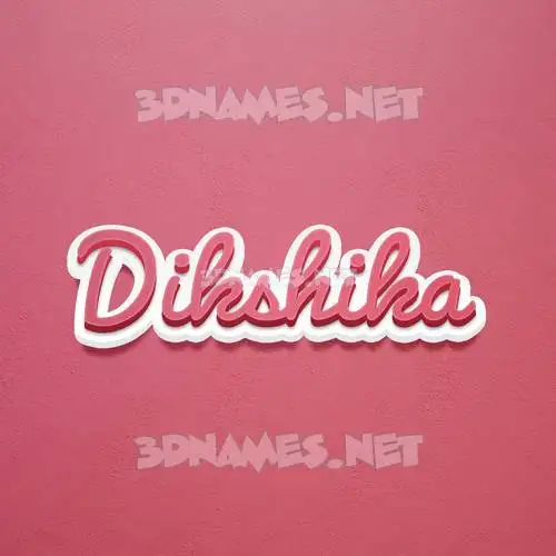 dikshika in Red Scribble style - 3D name wallpaper