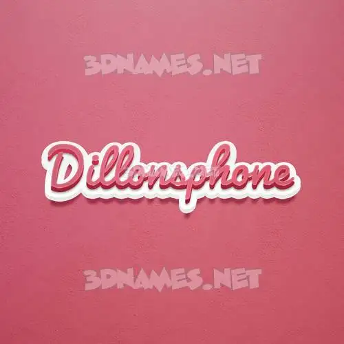 dillonsphone in Red Scribble style - 3D name wallpaper