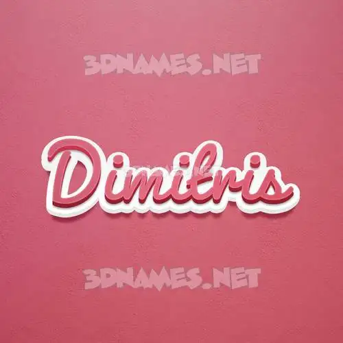 dimitris in Red Scribble style - 3D name wallpaper