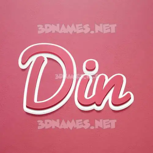 din in Red Scribble style - 3D name wallpaper din in Red Scribble style - 3D name wallpaper