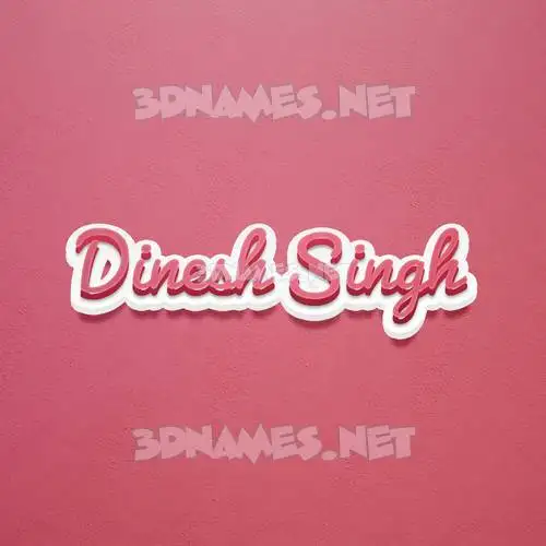 dinesh singh in Red Scribble style - 3D name wallpaper
