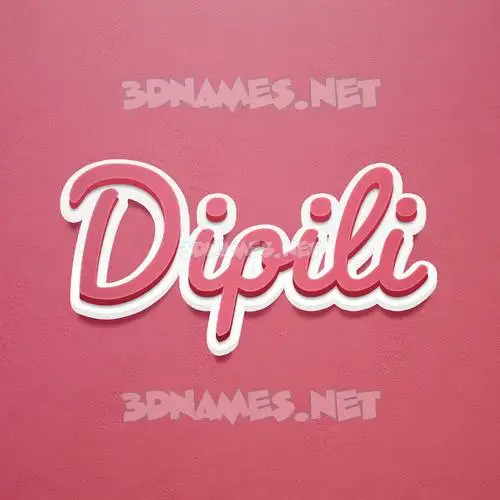 dipili in Red Scribble style - 3D name wallpaper dipili in Red Scribble style - 3D name wallpaper