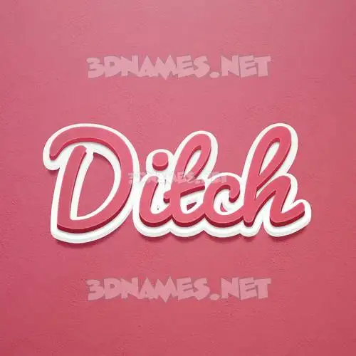 ditch in Red Scribble style - 3D name wallpaper ditch in Red Scribble style - 3D name wallpaper