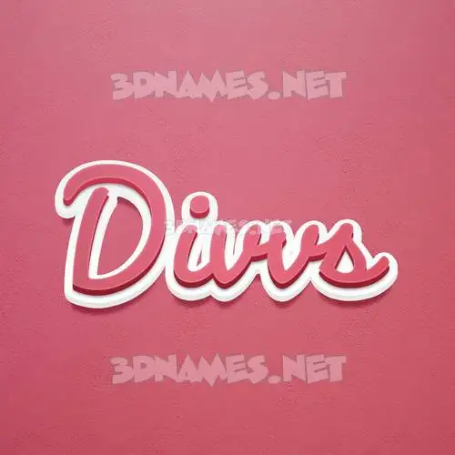 divvs in Red Scribble style - 3D name wallpaper divvs in Red Scribble style - 3D name wallpaper