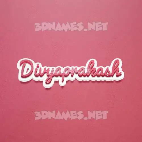 divyaprakash in Red Scribble style - 3D name wallpaper