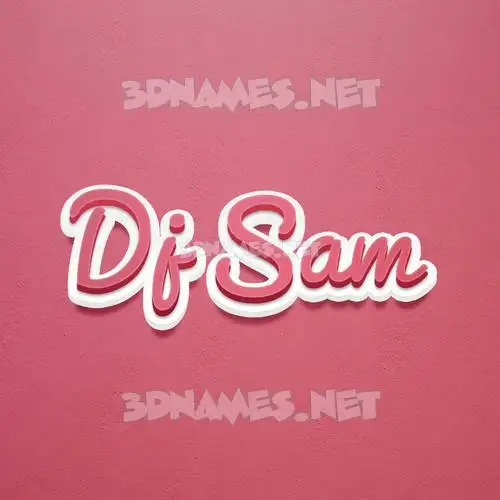 dj sam in Red Scribble style - 3D name wallpaper