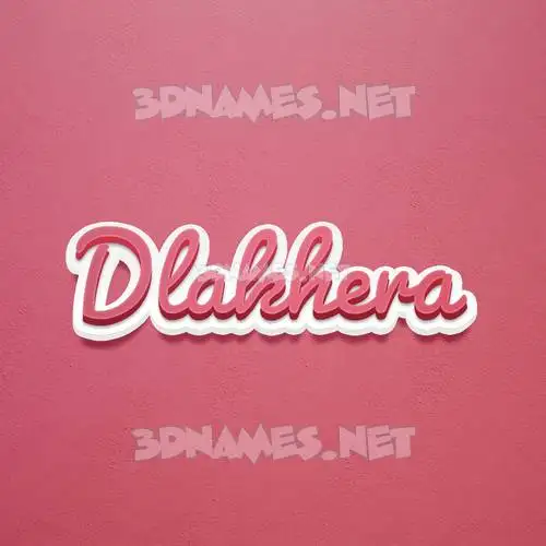 dlakhera in Red Scribble style - 3D name wallpaper