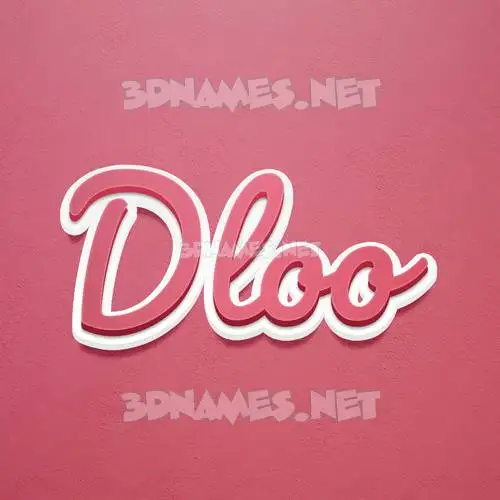 dloo in Red Scribble style - 3D name wallpaper dloo in Red Scribble style - 3D name wallpaper