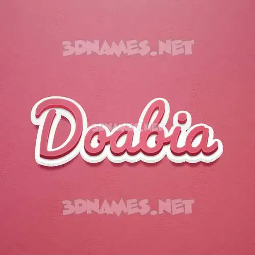 doabia in Red Scribble style - 3D name wallpaper doabia in Red Scribble style - 3D name wallpaper