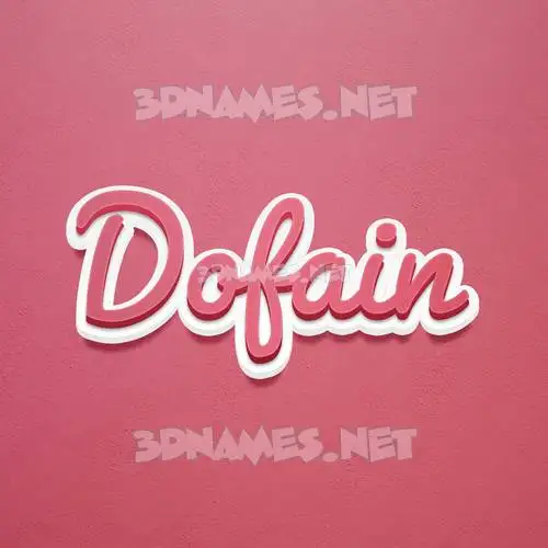 dofain in Red Scribble style - 3D name wallpaper dofain in Red Scribble style - 3D name wallpaper