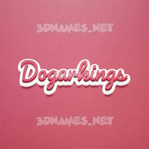dogarkings in Red Scribble style - 3D name wallpaper