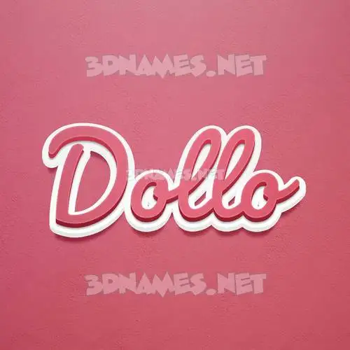 dollo in Red Scribble style - 3D name wallpaper dollo in Red Scribble style - 3D name wallpaper