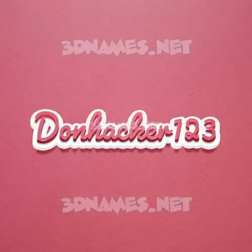 donhacker123 in Red Scribble style - 3D name wallpaper