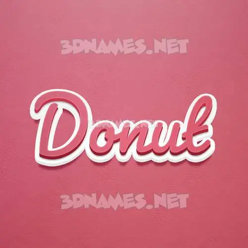donut in Red Scribble style - 3D name wallpaper donut in Red Scribble style - 3D name wallpaper