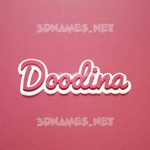 doodina in Red Scribble style - 3D name wallpaper