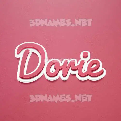 dorie in Red Scribble style - 3D name wallpaper