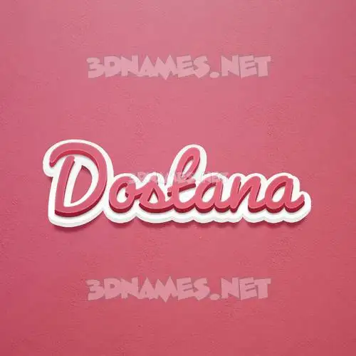 dostana in Red Scribble style - 3D name wallpaper