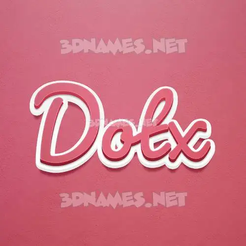 dotx in Red Scribble style - 3D name wallpaper dotx in Red Scribble style - 3D name wallpaper