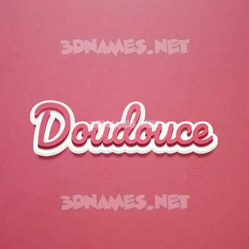 doudouce in Red Scribble style - 3D name wallpaper