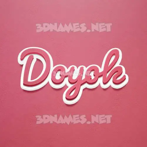doyok in Red Scribble style - 3D name wallpaper doyok in Red Scribble style - 3D name wallpaper