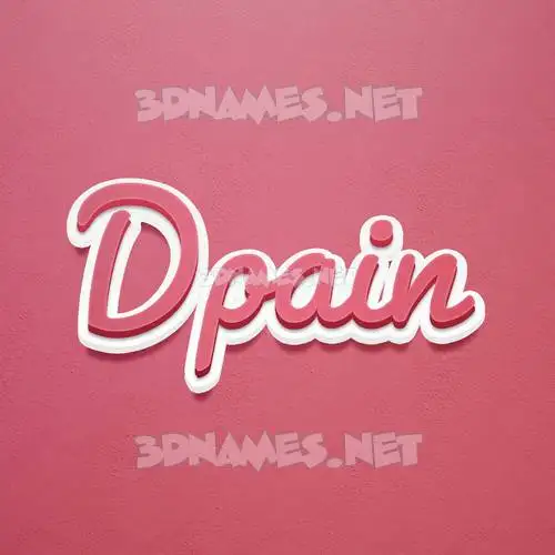 dpain in Red Scribble style - 3D name wallpaper dpain in Red Scribble style - 3D name wallpaper