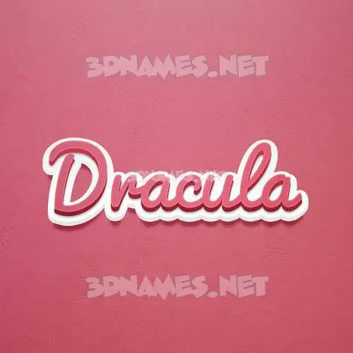 dracula in Red Scribble style - 3D name wallpaper