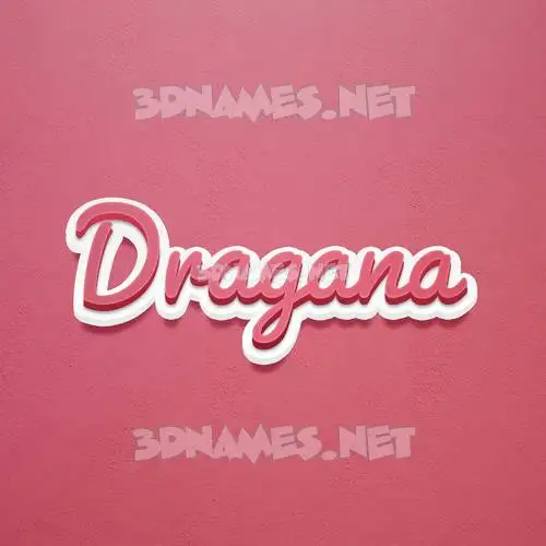 dragana in Red Scribble style - 3D name wallpaper