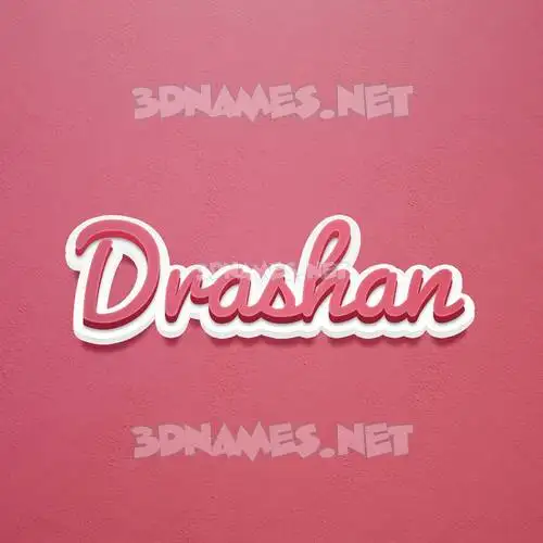 drashan in Red Scribble style - 3D name wallpaper