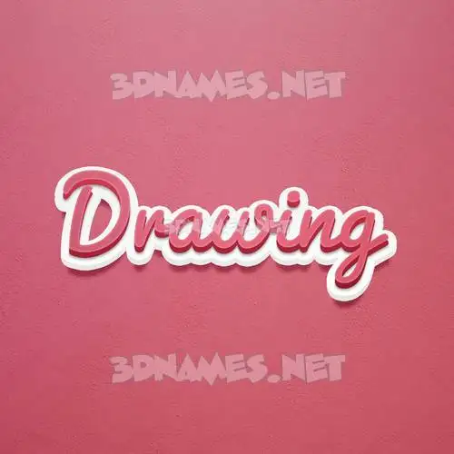 drawing in Red Scribble style - 3D name wallpaper drawing in Red Scribble style - 3D name wallpaper