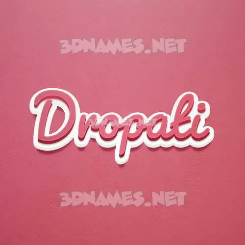 dropati in Red Scribble style - 3D name wallpaper dropati in Red Scribble style - 3D name wallpaper