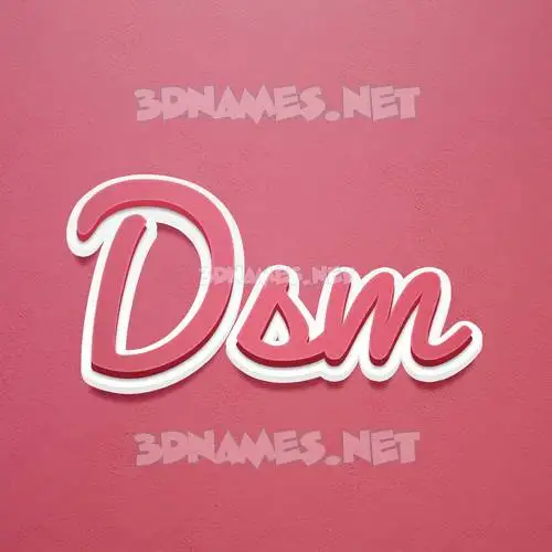 dsm in Red Scribble style - 3D name wallpaper dsm in Red Scribble style - 3D name wallpaper