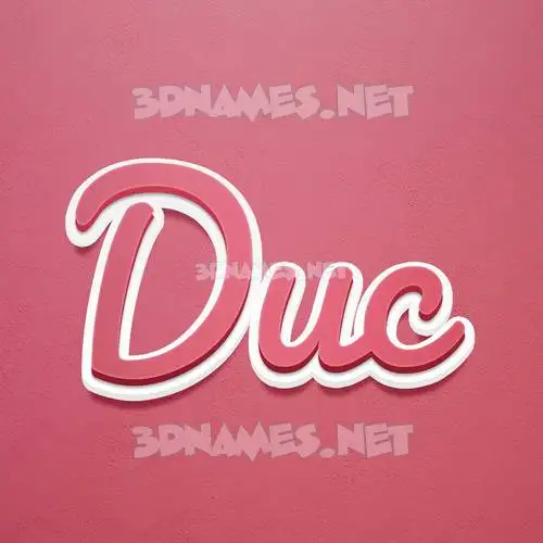 duc in Red Scribble style - 3D name wallpaper duc in Red Scribble style - 3D name wallpaper