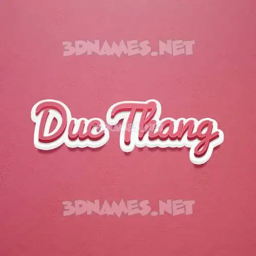 duc thang in Red Scribble style - 3D name wallpaper