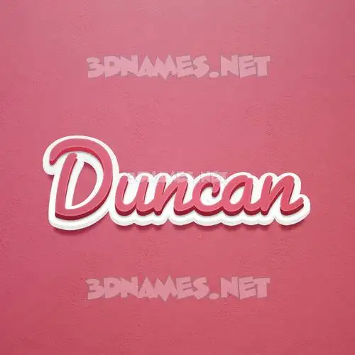 duncan in Red Scribble style - 3D name wallpaper