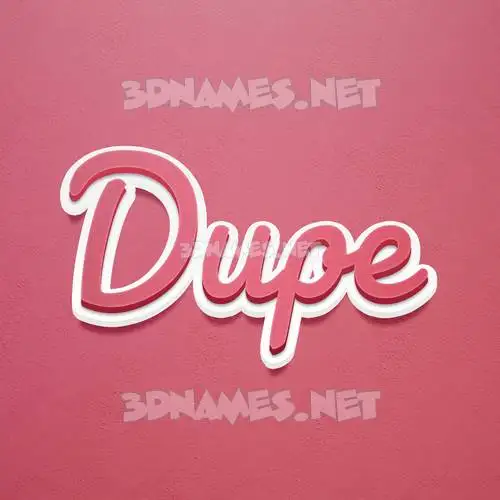 dupe in Red Scribble style - 3D name wallpaper dupe in Red Scribble style - 3D name wallpaper