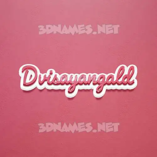 dvisayangald in Red Scribble style - 3D name wallpaper