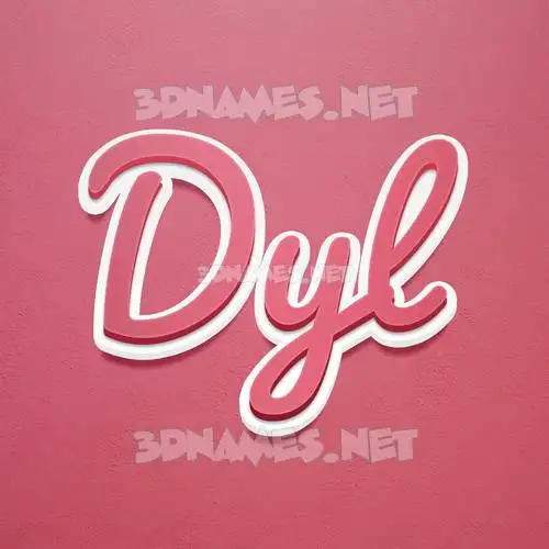 dyl in Red Scribble style - 3D name wallpaper dyl in Red Scribble style - 3D name wallpaper