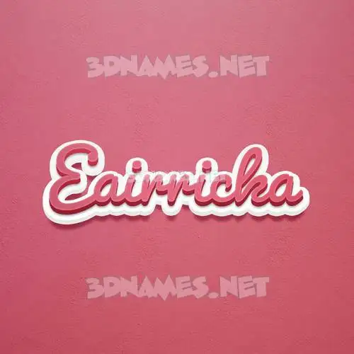 eairricka in Red Scribble style - 3D name wallpaper eairricka in Red Scribble style - 3D name wallpaper