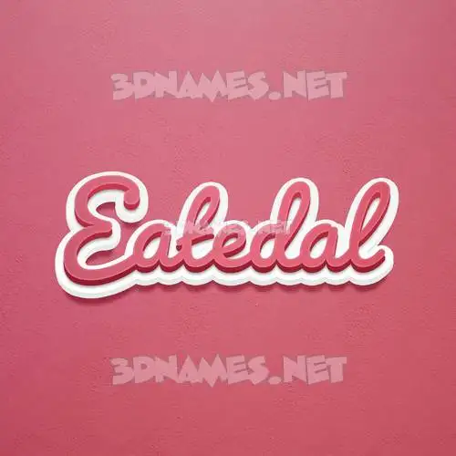 eatedal in Red Scribble style - 3D name wallpaper
