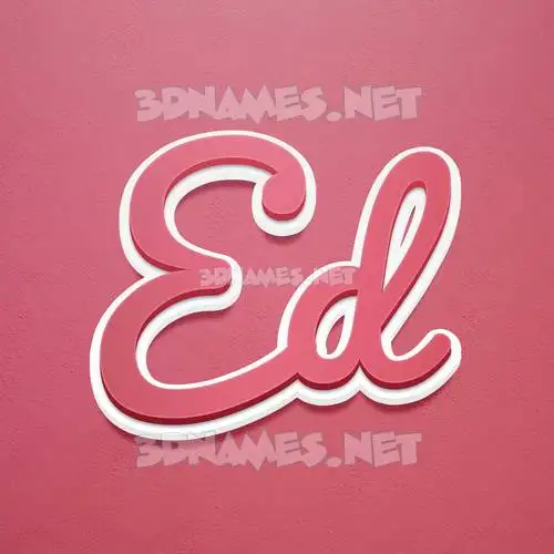 ed in Red Scribble style - 3D name wallpaper ed in Red Scribble style - 3D name wallpaper